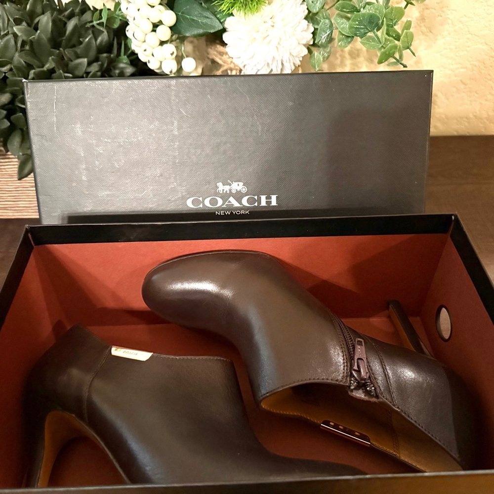 Coach Dark Brown Ankle Booties - Picture 8 of 9